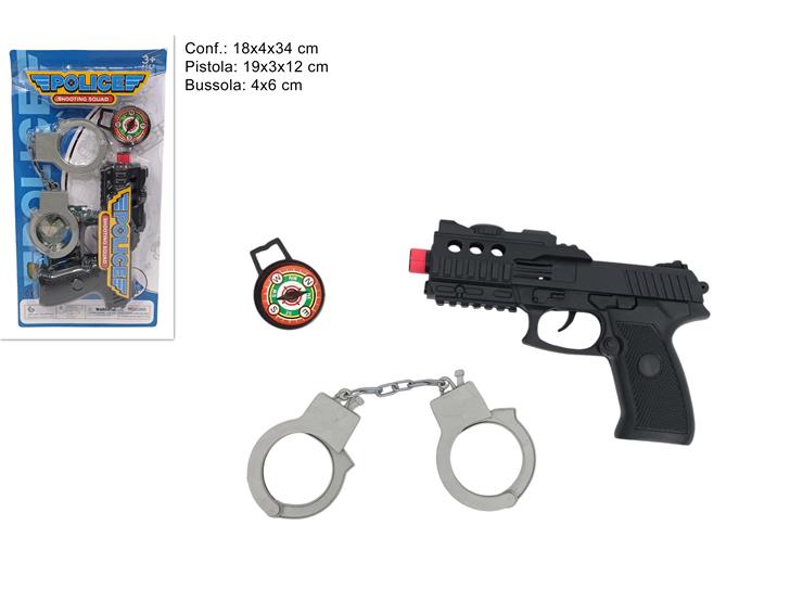DUE ESSE PISTOLA POLICE CON MANETTE E BUSSOLA