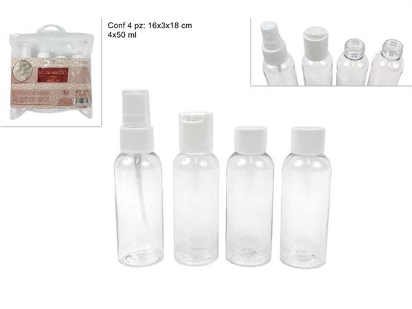 DUE ESSE BOTTIGLIETTE VIAGGIO 4PZ X 50ML