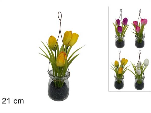 DUE ESSE VASO VETRO TULIPANO 4COL