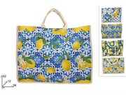 DUE ESSE BORSA MARE 56X42CM JUTA LIMONI 