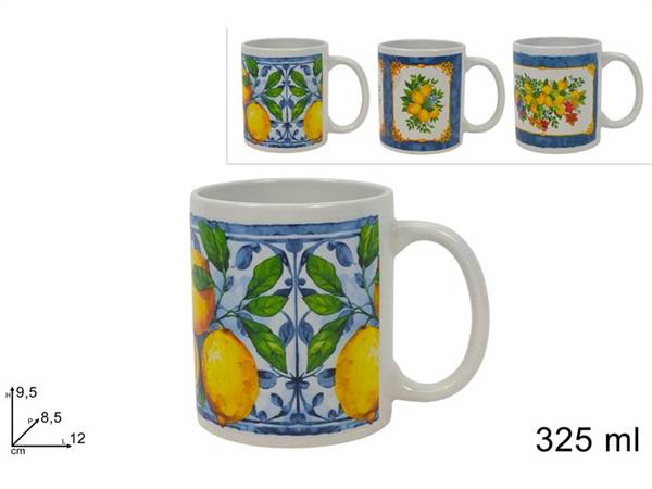 DUE ESSE TAZZONE MUG 325ML DEC. LIMONE 