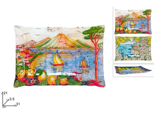 DUE ESSE PIATTO RETTANGOLARE PAESAGGI 31X21CM