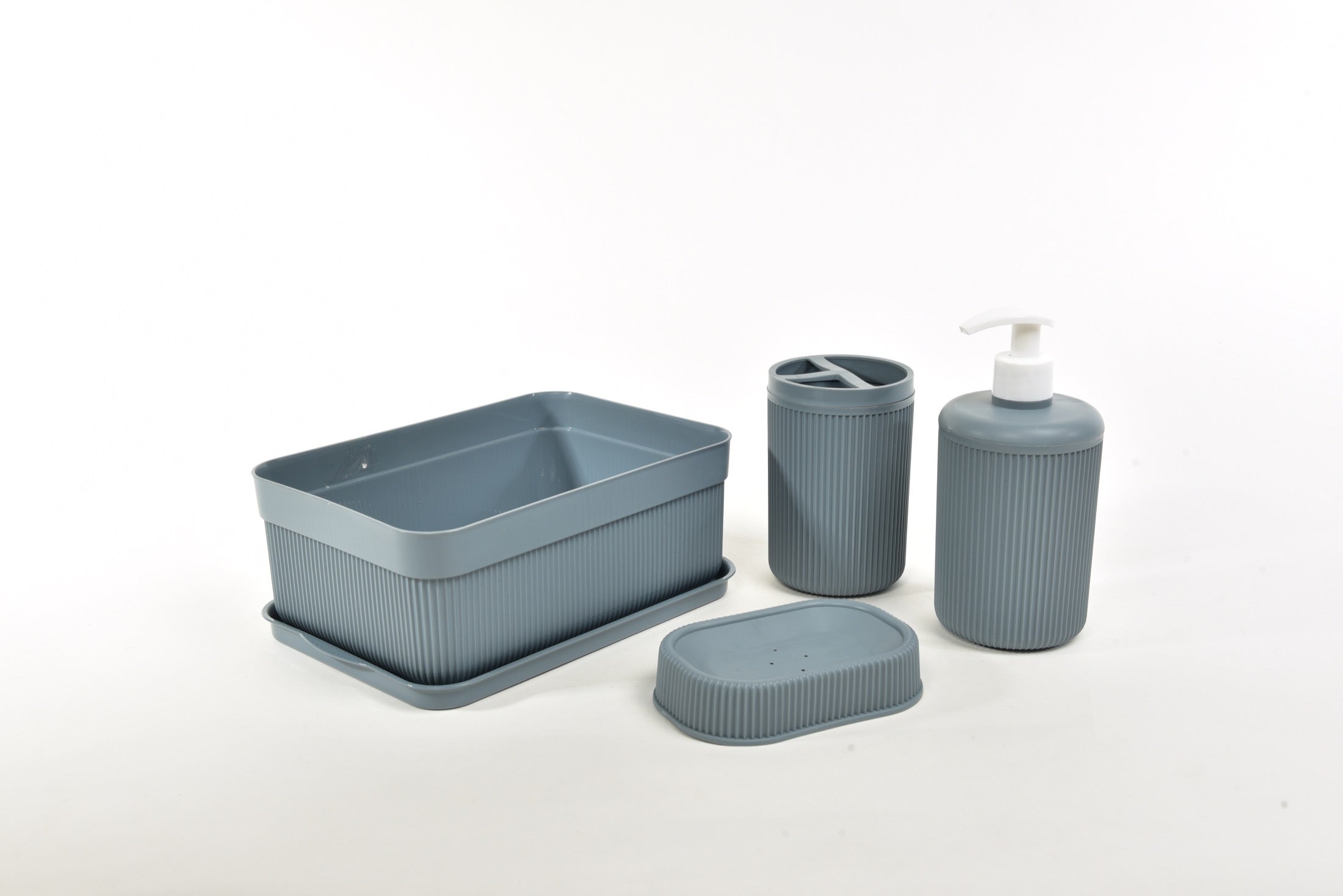 MERCURY COMPLETO BAGNO 5PZ 24X16.5XH9 CM IN PLASTICA