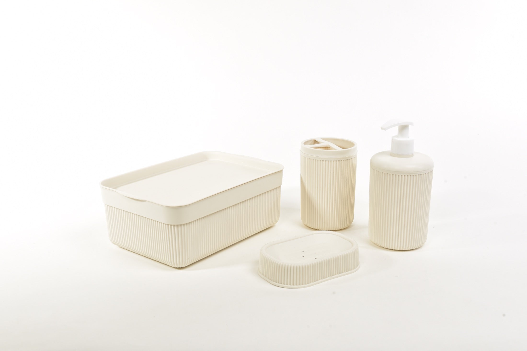 MERCURY COMPLETO BAGNO 5PZ 24X16.5XH9 CM IN PLASTICA