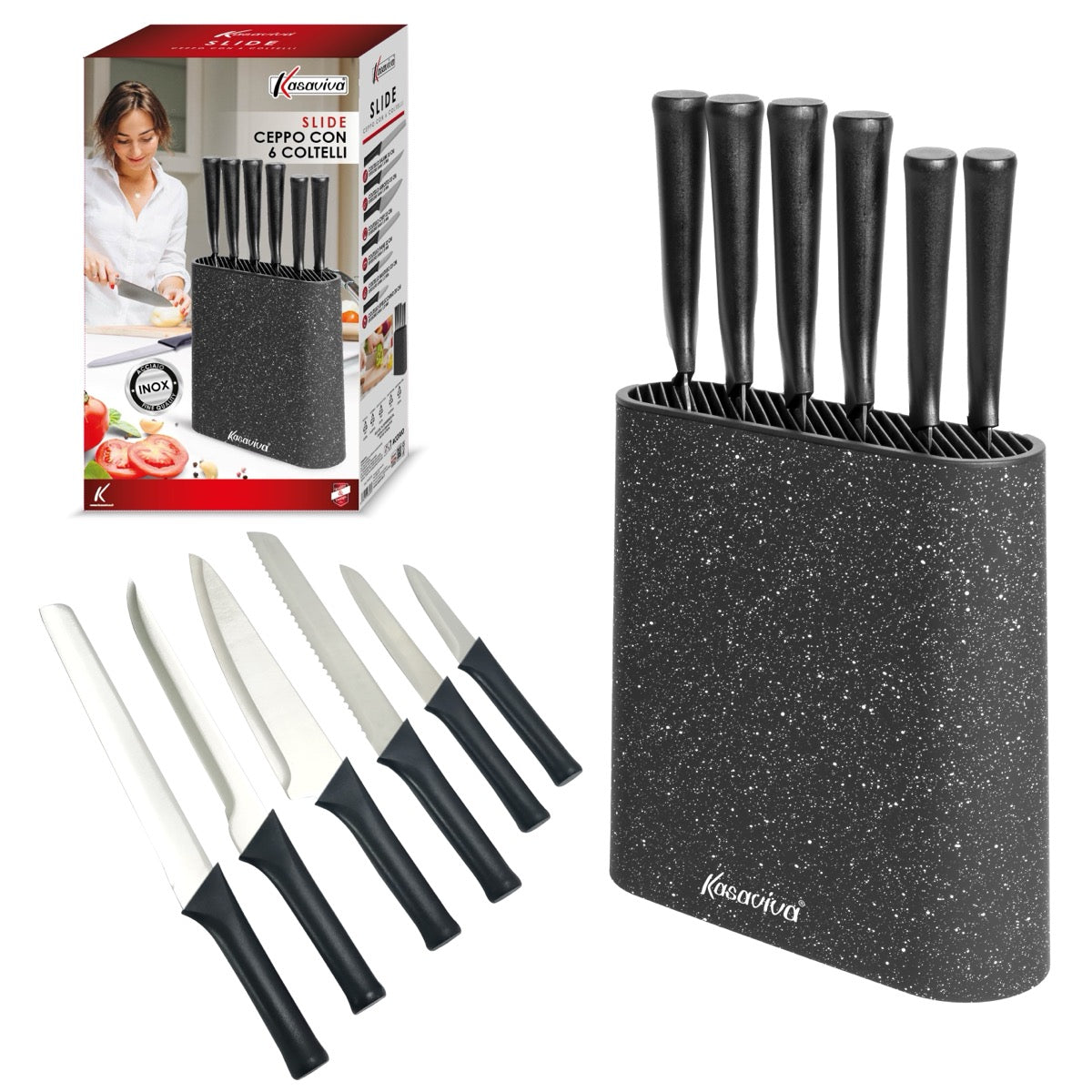 KASAVIVA CEPPO C/6 COLTELLI SLIDE