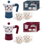 KASAVIVA SET CAFFETTIERA + 2 TAZZINE C/P 