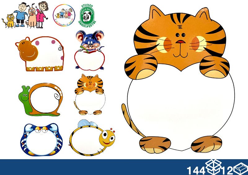 EOL LAVAGNA ANIMAL SAGOMATA 21X28 ASS.