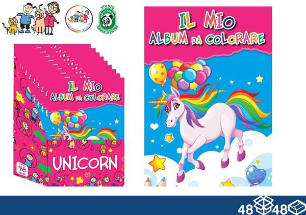 EOL ALBUM DA COLORARE 21X30 16FF UNICORN 