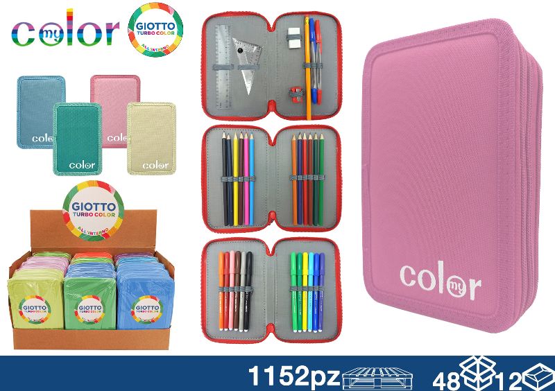 GIOTTO ASTUCCIO 3 ZIP PASTELLO