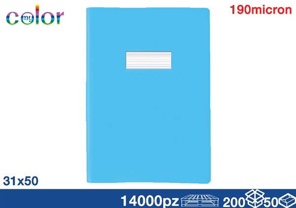 EOL COPRIQUADERNO A4 CON ALETTE AZZURRO 