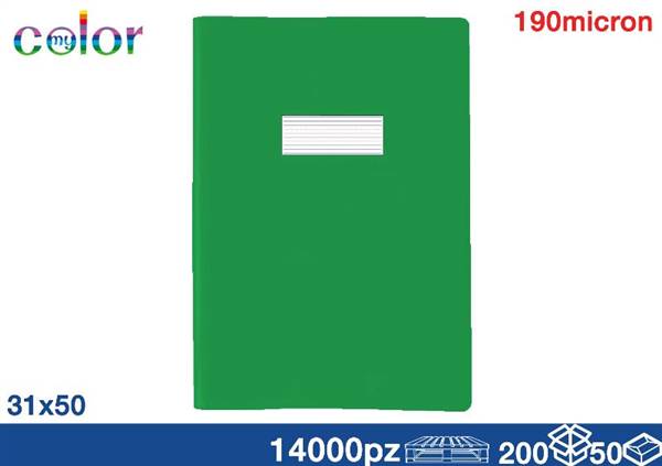EOL COPRIQUADERNO A4 CON ALETTE VERDE 