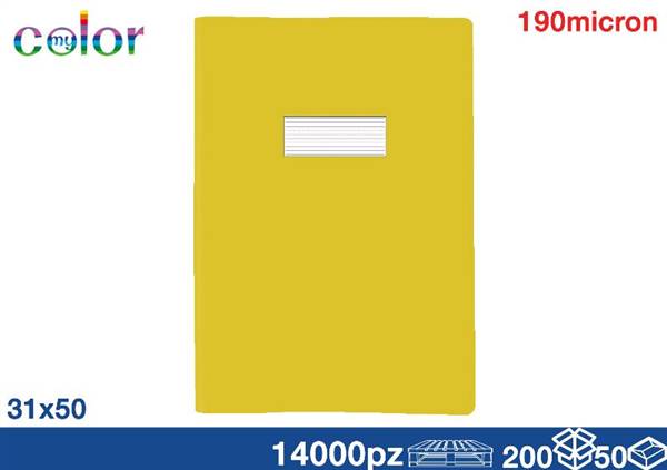 EOL COPRIQUADERNO A4 CON ALETTE GIALLO 