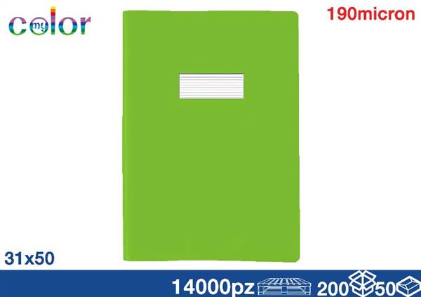 EOL COPRIQUADERNO A4 CON ALETTE LIME 