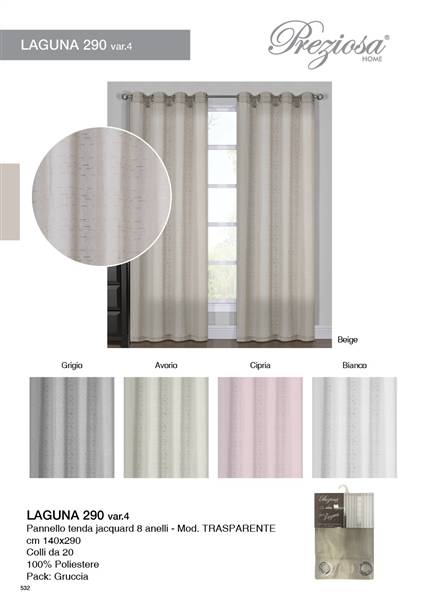 PREZIOSA PANNELLO TENDA 140X290 JACQU D4 LAGUNA 290 D4
