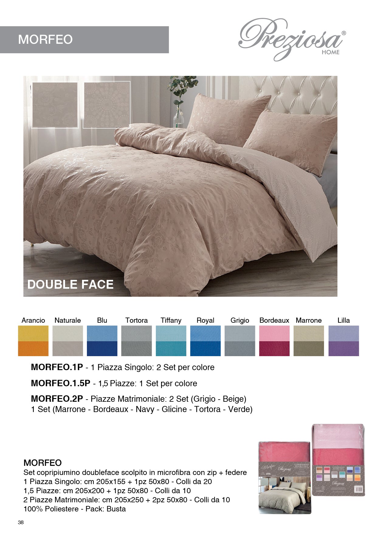 PREZIOSA COPRIPIUMINO MORFEO 1P