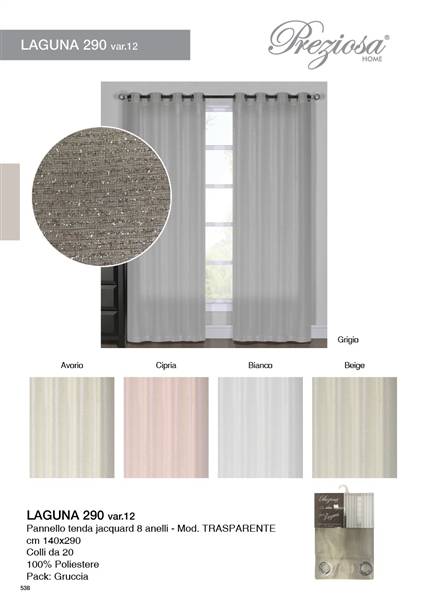 PREZIOSA PANNELLO TEND 140X290 8 ANE D12 LAGUNA 219 D12