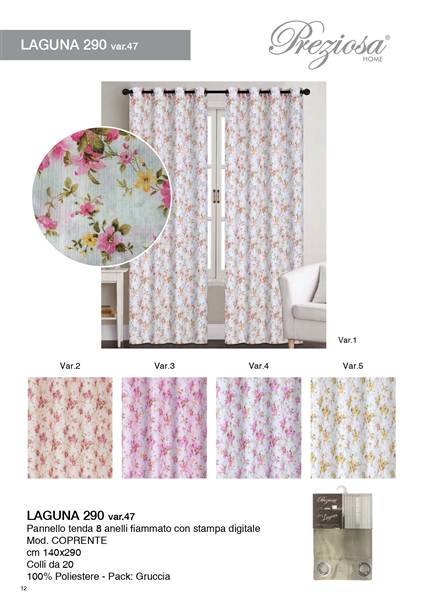 PREZIOSA PANNELLO TENDA 140X290 8 AN D47 