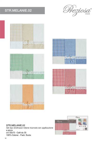PREZIOSA STROFIN 3PZ NIDONE 50X70 MELA02 STR MELANIE 02