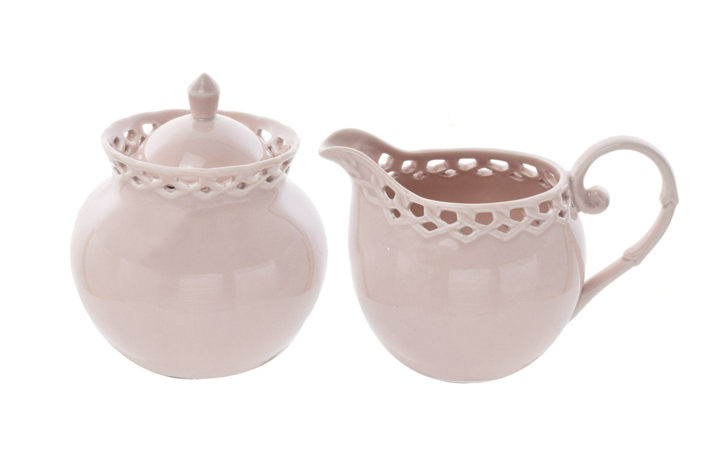 HANNA SET 2PZ LATTE PT.0004.ROSA LATTIERA 1200ML + ZUCCHERIERA 800ML