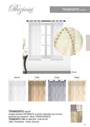 PREZIOSA COPPIE TENDINE 60X150 RICAM V37 TRAMONTO 150 VAR.37