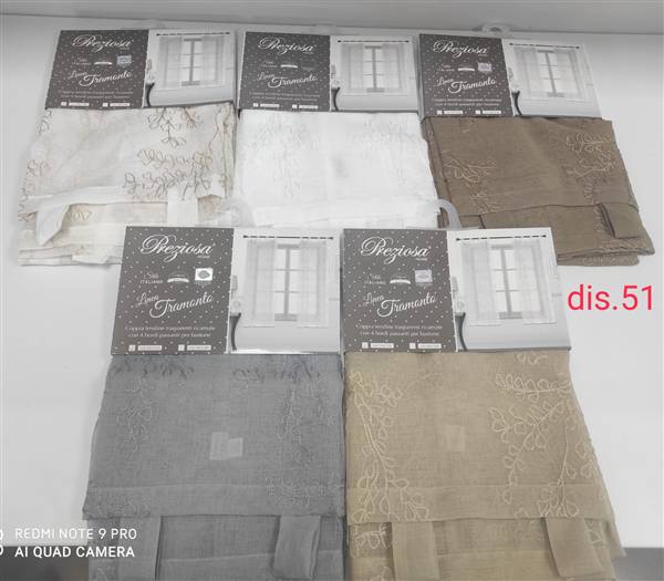PREZIOSA COPPIE TENDINE 60X240 RICAM V51 TRAMONTO 240 VAR 51