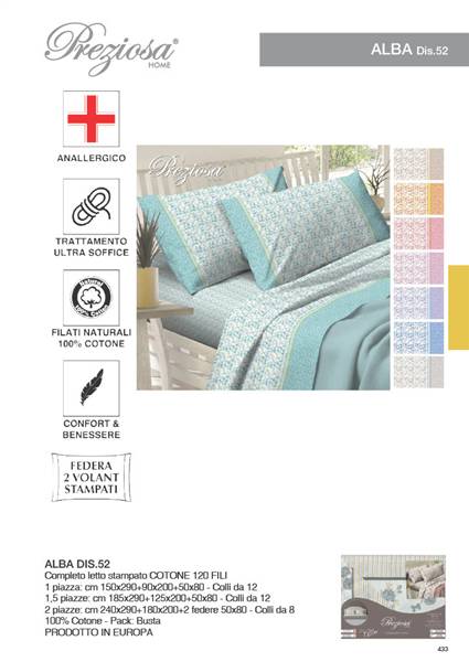 PREZIOSA COMPLETO LETTO ALBA 2P DIS.52 