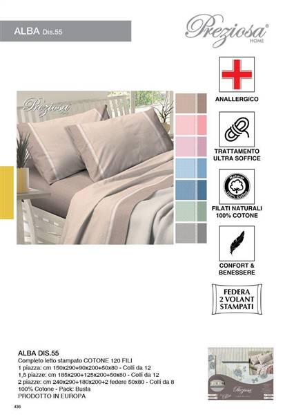PREZIOSA COMPLETO LETTO ALBA 2P DIS.55 