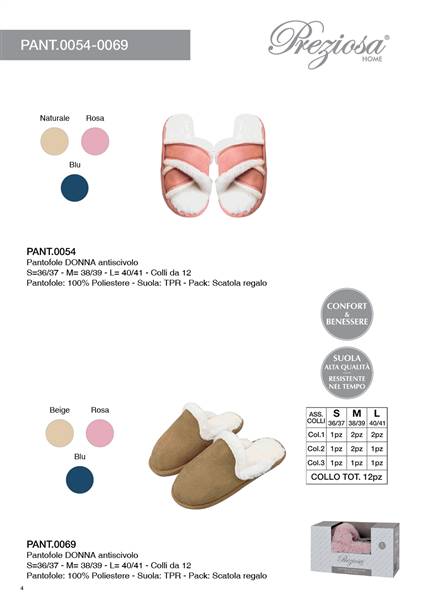 PREZIOSA PANTOFOLE DONNA PANT.0069 