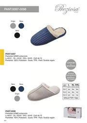 PREZIOSA PANTOFOLE UOMO A/SCIVOLO ART97 PANT.0097