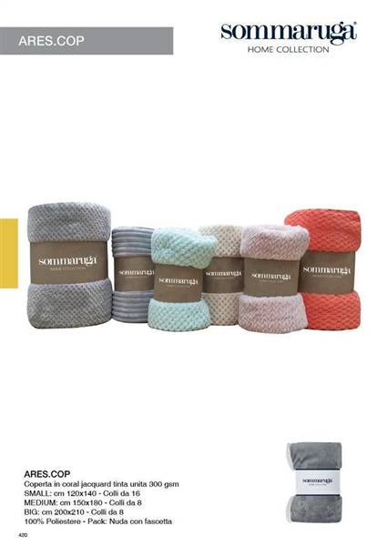 SOMMARUGA COPERTA IN CORAL 200X210 ARES.COP BIG