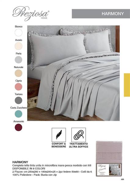 PREZIOSA COMPLETO LETTO HARMONY 2P CARTA DA ZUCCHERO