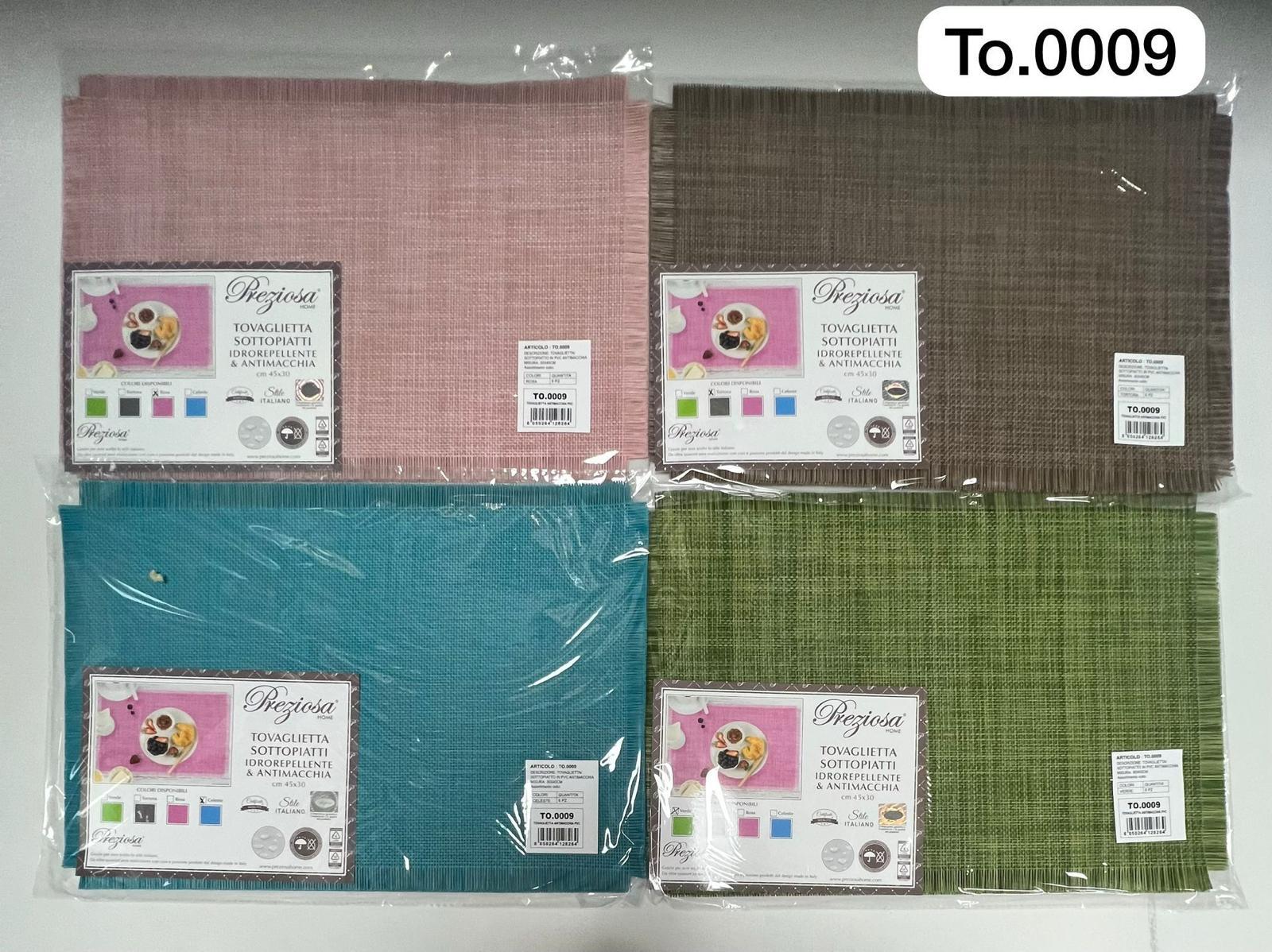 PREZIOSA TOVAGLIETTA 30X45 TO.0009 SOTTOPIATTI IN PVC ANTIMACCHIA