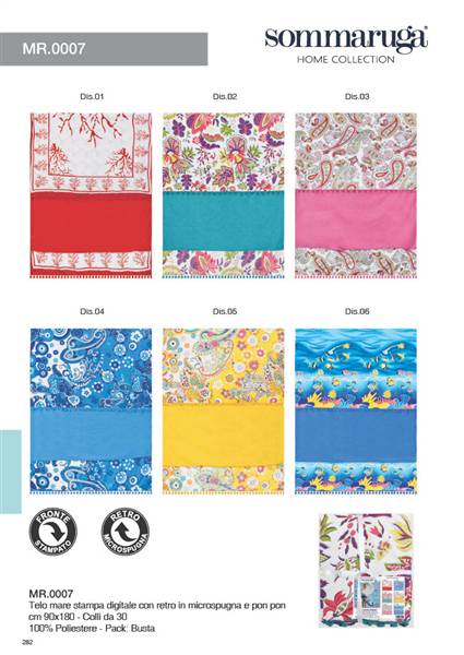 SOMMARUGA TELO MARE COTONE DIGITALE 90X170 MR007