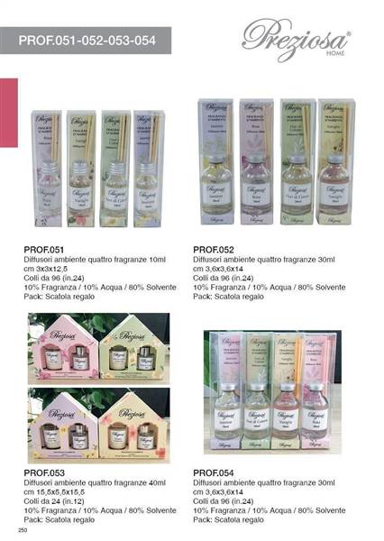 PREZIOSA DIFFUSORE AMBIENTE 10ML ASS PROF.051