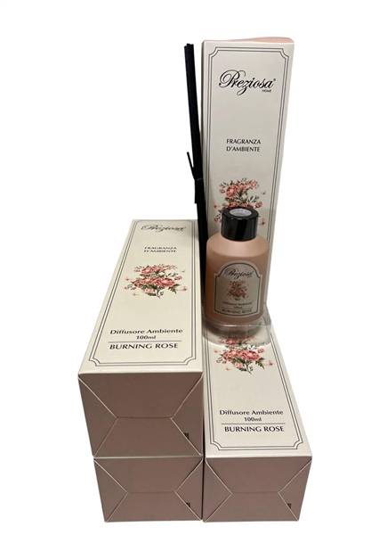 PREZIOSA DIFFUSORE AMB 100ML BURNING ROS PROF.043