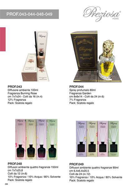 PREZIOSA DIFFUSORE AMB 100ML BURNING ROS PROF.043