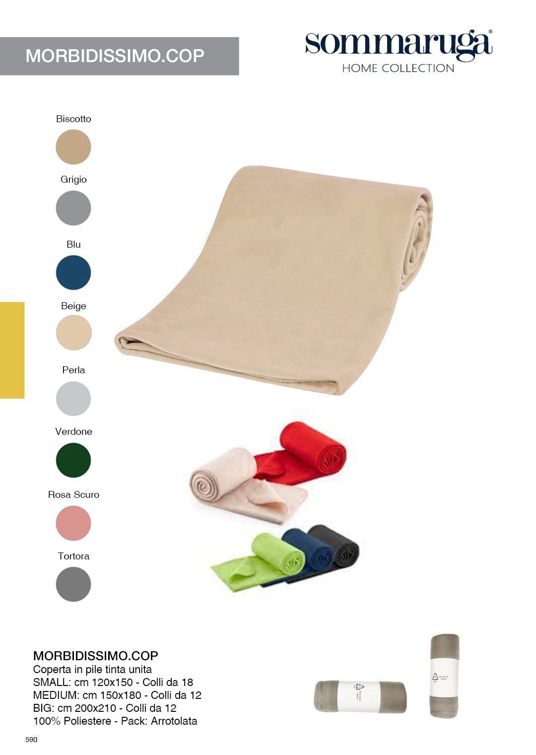 SOMMARUGA COPERTA IN PAIL 120X150 T.U. MORBIDISSIMO.COP.SMALL