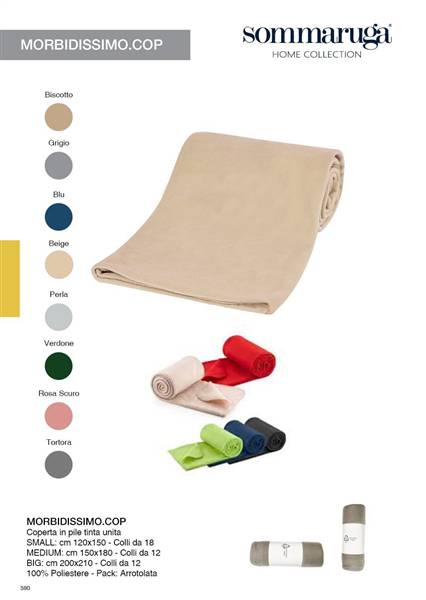 SOMMARUGA COPERTA IN PAIL 120X150 T.U. MORBIDISSIMO.COP.SMALL