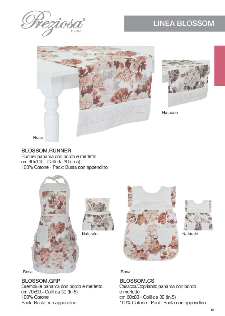 PREZIOSA RUNNER 40X40 PANAMA ROSA BLOSSOM.RUNNER ROSA