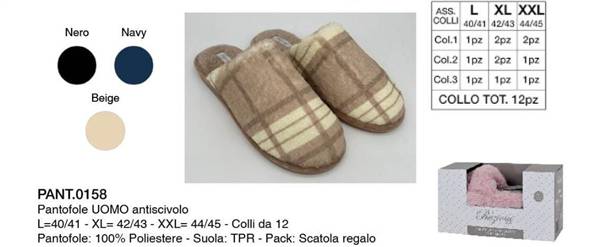 PREZIOSA PANTOFOLE UOMO PANT.0158 