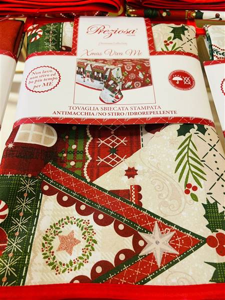 PREZIOSA TOVAGLIA X6 VIVAME XMAS XMAS.VIVAME.TOVX6 NO STIRO
