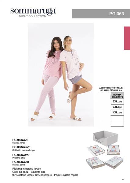 PREZIOSA PIGIAMA DONNA COT. JERSEY PG.63 PG.063.DCML