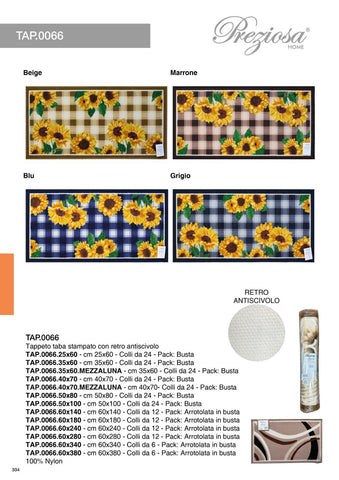 PREZIOSA TAPPETO TABA 60X240 TAP.0066 - Infinity Home Store