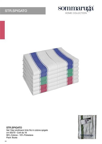 SOMMARUGA STROFINACCI 12PZ 50X70 SPIGATI STR.SPIGATO