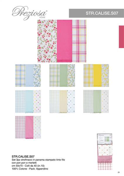 PREZIOSA STROFINACCI CALISE 3PZ S07 PASQ STR.CALISE.S07 IN PANAMA 50X70CM