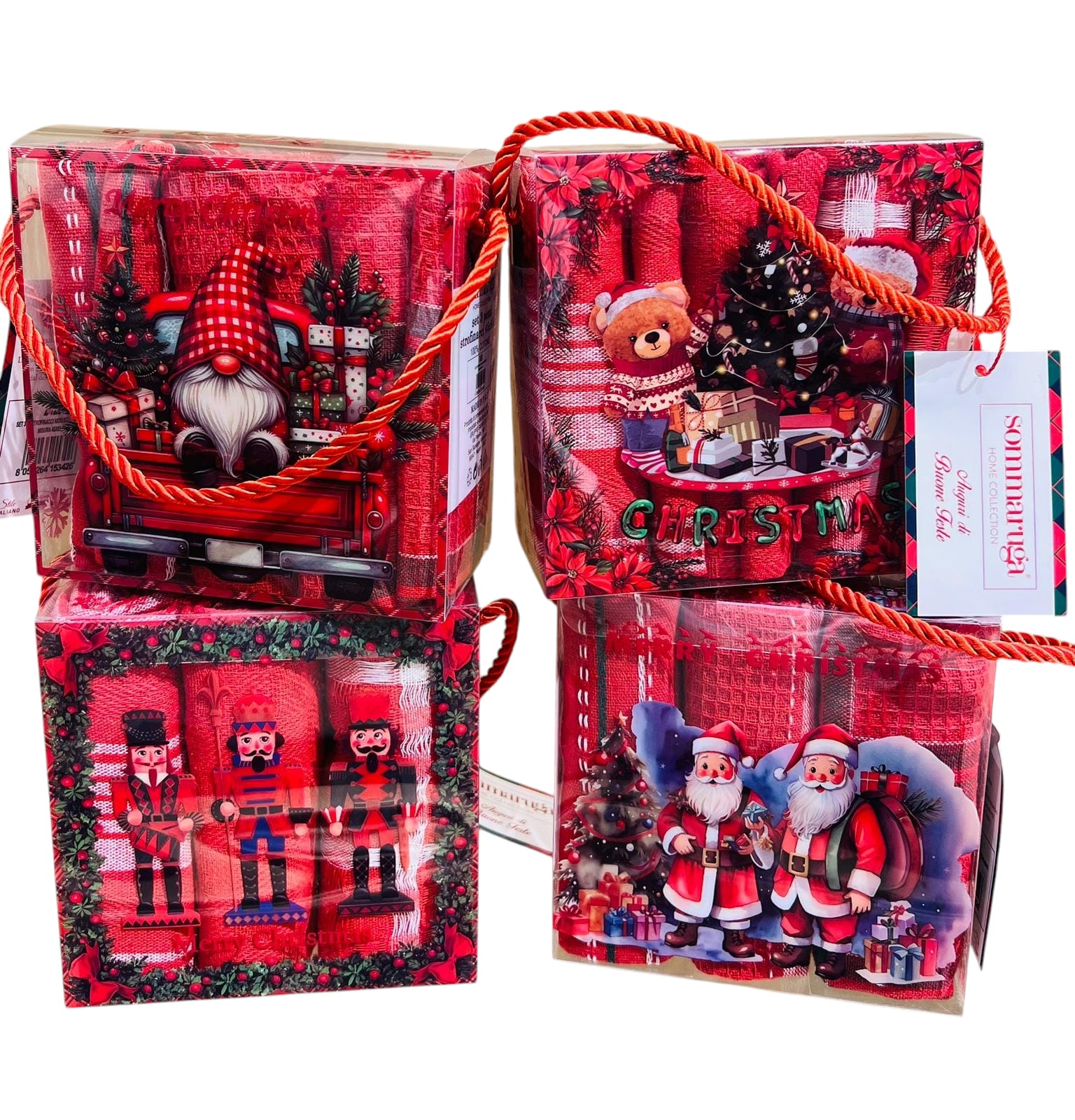 SOMMARUGA SET 3 STROFINACCI 45X65 XMAS NIDO D'APE ART.24236