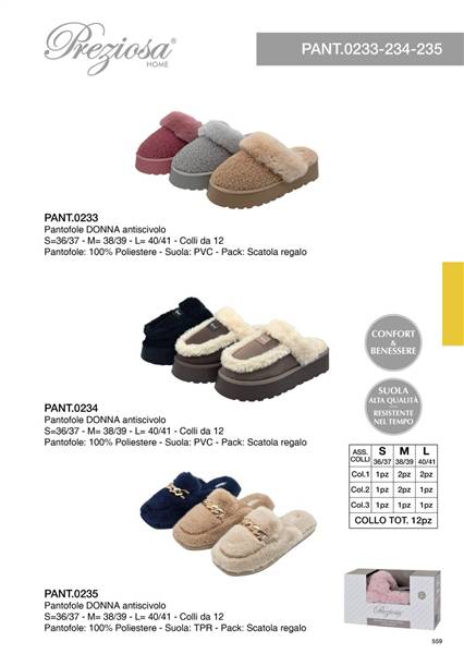 PREZIOSA PANTOFOLE DONNA PANT.0233 