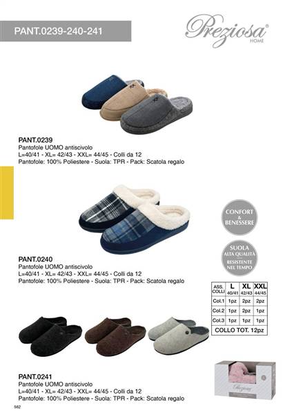 PREZIOSA PANTOFOLE UOMO PANT.0240 