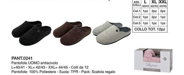 PREZIOSA PANTOFOLE UOMO PANT.0241 