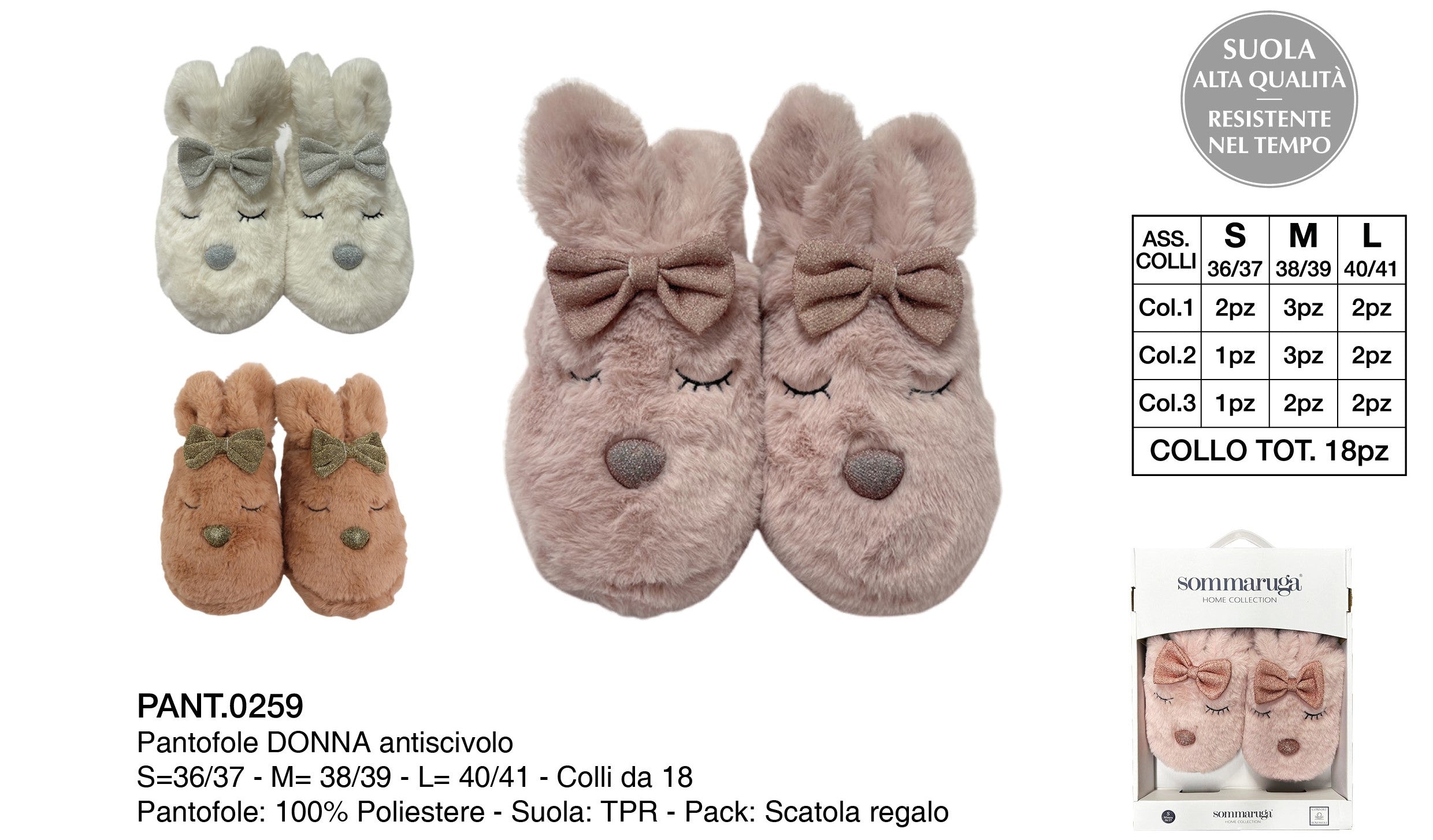 SOMMARUGA PANTOFOLA DONNA PANT.0259
